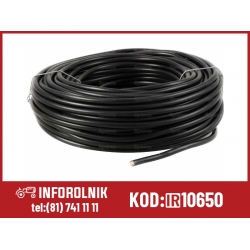 7 - żyłowy kabel elektryczny, 1mm2, Czarny (50m)  
