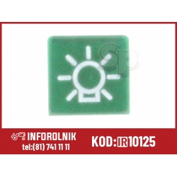 Emblemat przełącznika - Włącznik świateł przednich - zielone tło Case IH Massey Ferguson  245914C1 3597800M1 
