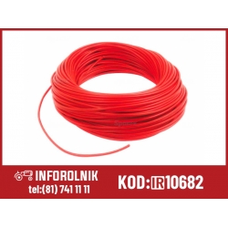1 - żyłowy kabel elektryczny, 2.5mm2, Czerwony (50m)  