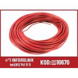 1 - żyłowy kabel elektryczny, 1.5mm2, Czerwony (50m)  