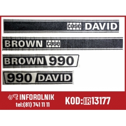 Naklejki David Brown 990 Case IH David Brown  321-2425 321-3728 321-3729 K947733 K949207 
